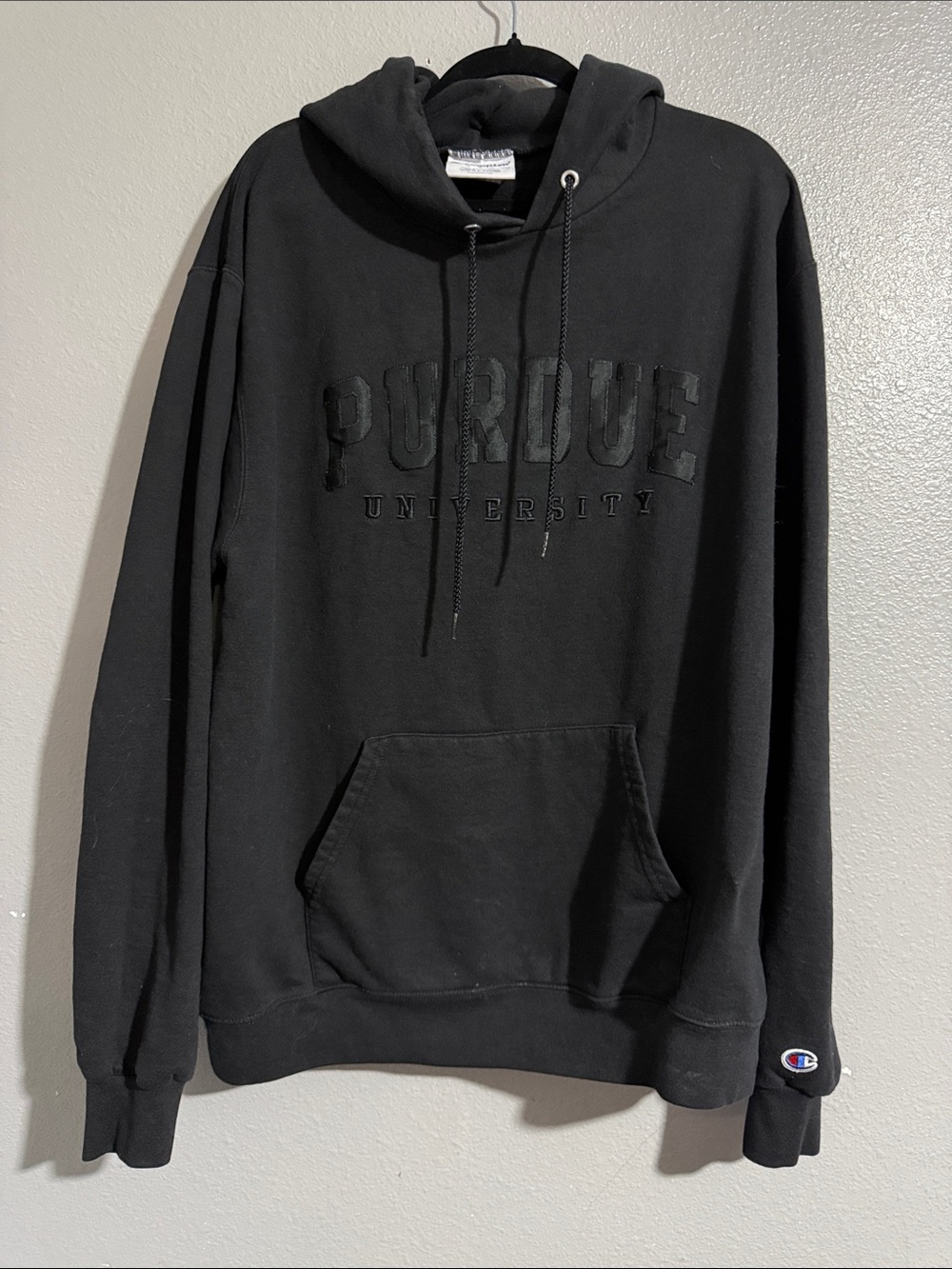 Champion Black Purdue University Pullover Hoodie